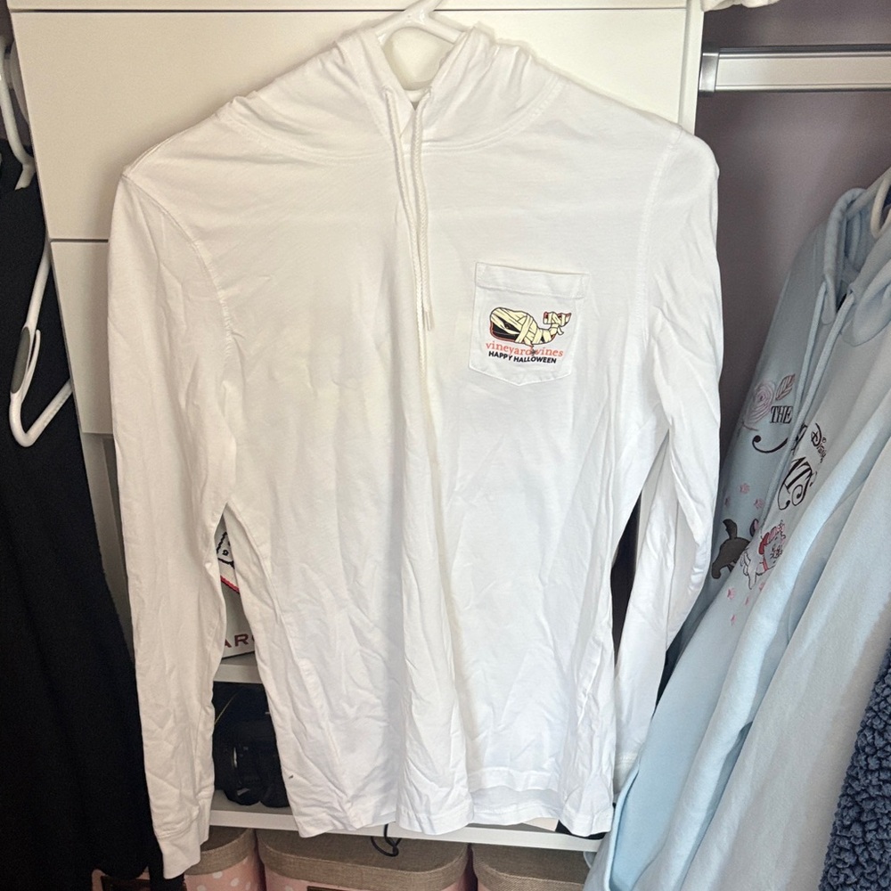 Vineyard Vines White Halloween Cotton Hoodie